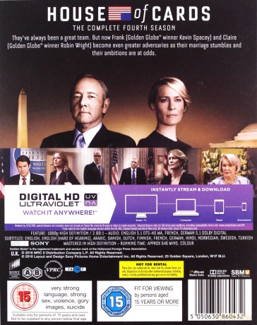 House Of Cards - Season 4 [4xBlu-Ray]