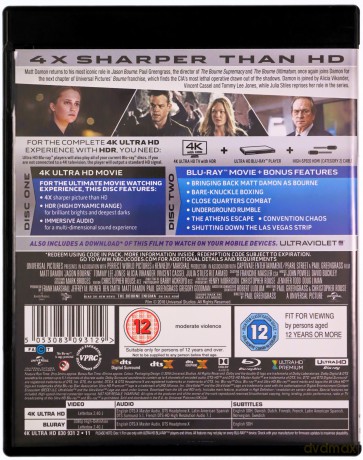Jason Bourne [Blu-Ray 4K]+[Blu-Ray]