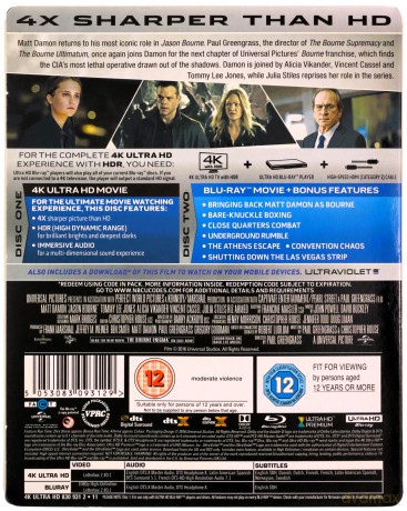 Jason Bourne [Blu-Ray 4K]+[Blu-Ray]