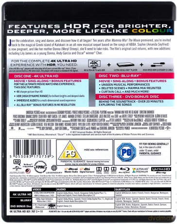 Mamma Mia: Here We Go Again! [Blu-Ray 4K]+[Blu-Ray]+[DVD]