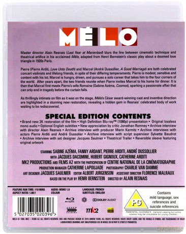 Melo (Melodramat) [Blu-Ray]