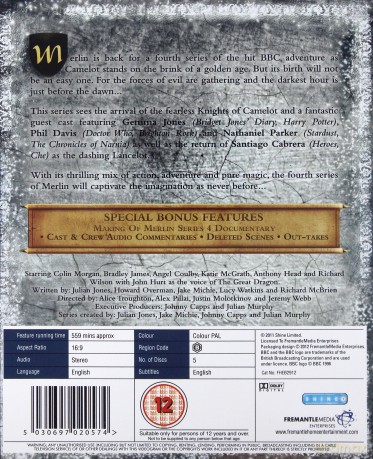 Merlin Season 4 Complete (Przygody Merlina) [5xBlu-Ray]