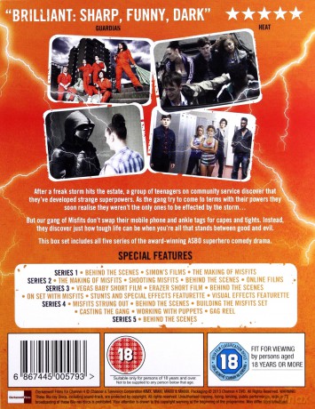 Misfits Season 1-5 (Wyklęci) [12xBlu-Ray]