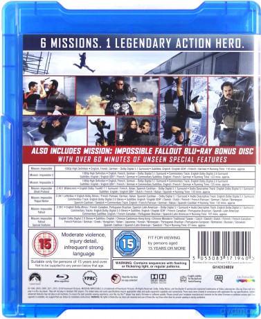 Mission Impossible 1-6 Movie Collection [7xBlu-Ray]