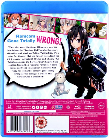 My Teen Romantic Comedy SNAFU Complete Season 1 Collection (Episodes 1-13) [2xBlu-Ray]