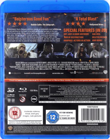 Rampage (Rampage: Dzika furia) [Blu-Ray 3D]+[Blu-Ray]