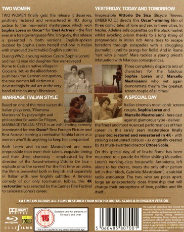 Sophia Loren Gold Boxset (Matka i córka / Wczoraj, dziś, jutro / Małżeństwo po włosku / Szczególny dzień) [BOX] [4xBlu-Ray]