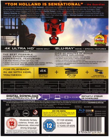 Spider-Man Homecoming [Blu-Ray 4K]+[Blu-Ray]