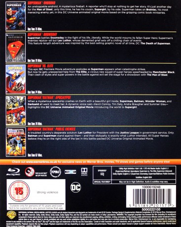 Superman Animated Collection: Unbound / Doomsday / vs. Elite / Apocalypse / Public Enemies [5xBlu-Ray]