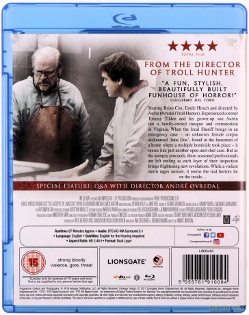 The Autopsy Of Jane Doe (Autopsja Jane Doe) [Blu-Ray]