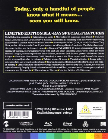 The China Syndrome (Limited Edition) (Chiński syndrom) [Blu-Ray]