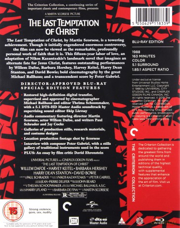 The Last Temptation Of Christ (1988) (Criterion Collection) (Ostatnie kuszenie Chrystusa) [Blu-Ray]