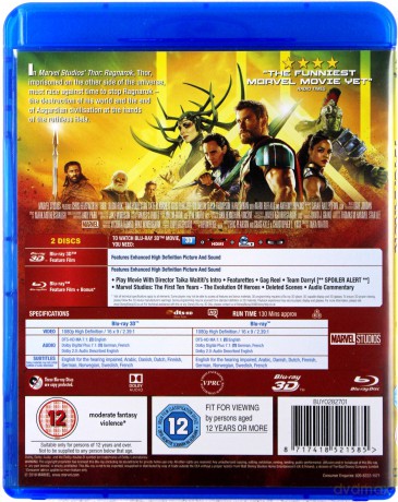 Thor Ragnarok BD [Blu-Ray 3D]+[Blu-Ray]