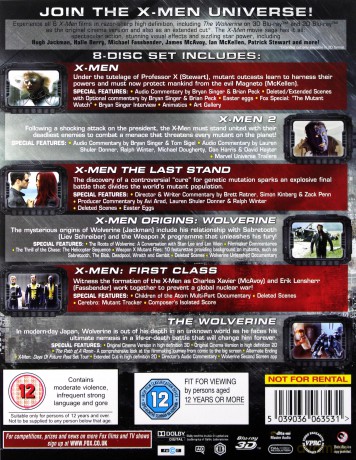 X-Men And The Wolverine Adamantium Collection (X-Men / X-Men 2 / X-Men: Ostatni bastion / X-Men geneza: Wolverine / X-Men: Pierwsza klasa / Wolverine) [8xBlu-Ray]