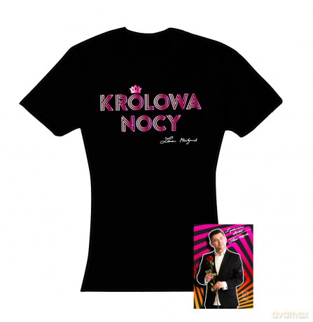 Zenek Martyniuk: T-shirt damski Królowa nocy rozmiar M +pocztówka z autografem