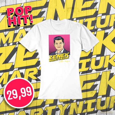Zenek Martyniuk: T-shirt damski Zenek rozmiar L +pocztówka z autografem
