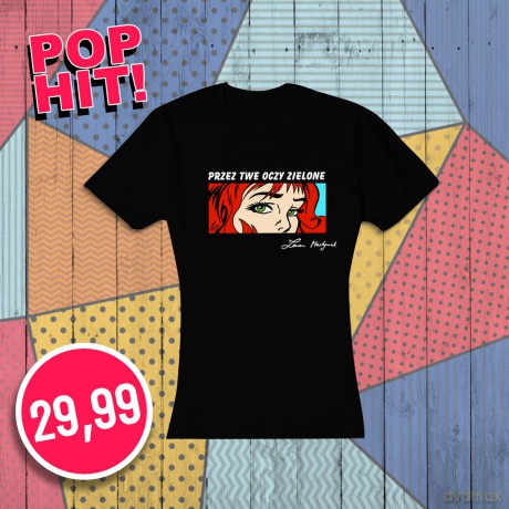 Zenek Martyniuk: T-shirt damski Oczy zielone rozmiar XL +pocztówka z autografem