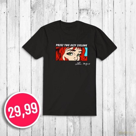 Zenek Martyniuk: T-shirt męski Przez twe oczy zielone rozmiar XL +pocztówka z autografem