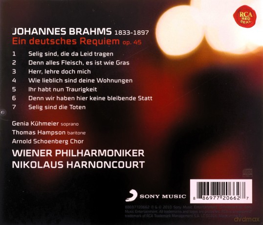 Nikolaus Harnoncourt: Brahms: Ein Deutsches Requiem, Op.45 [CD]