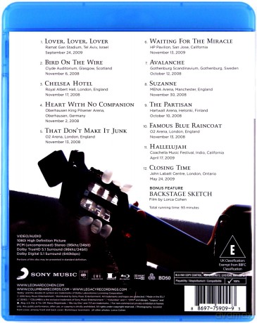 Leonard Cohen: Songs From The Road [Blu-Ray]