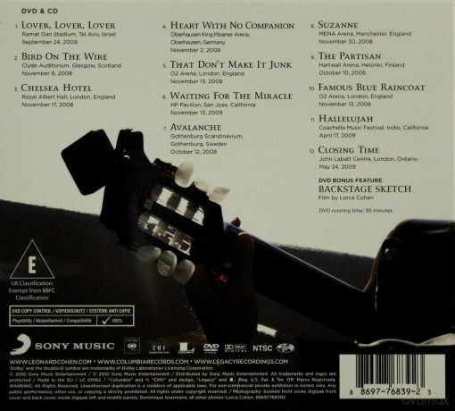 Leonard Cohen: Songs From The Road (digipack) [CD]+[DVD]