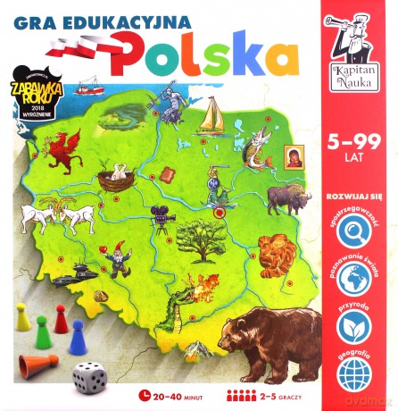 Gra edukacyjna - Polska Wiek 5-99 lat (2-5 graczy)