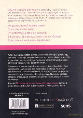Metamorfoza czyli terapia jednego spotkania - Gryz Ewa Klepacka [KSIĄŻKA]