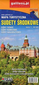 Sudety Srodkowe mapa turyst.Góry Sowie Góry Kanienne Góry Wałbrzyskie 1:40000