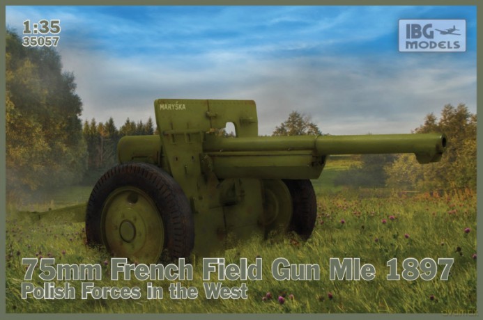 Model plastikowy 75mm francuska armata polowa Mle 1897 polskie siły na Zachodzie