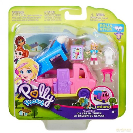 Zestaw figurek Polly Pocket Pollyville Lodziarnia na kółkach [FIGURKA]