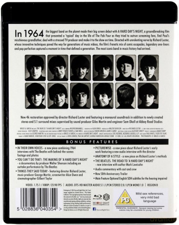 The Beatles: A Hard Day's Night: 50th Anniversary Restoration (Noc po ciężkim dniu) [Blu-Ray]