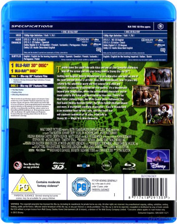 Alicja w Krainie Czarów [Blu-Ray 3D]+[Blu-Ray]