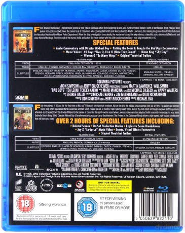Bad Boys / Bad Boys II (20th Anniversary Edition) [2xBlu-Ray]