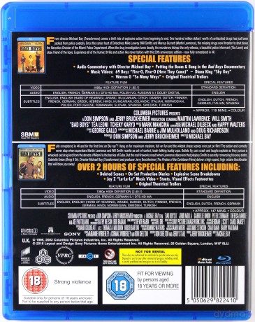 Bad Boys / Bad Boys II (20th Anniversary Edition) [2xBlu-Ray]