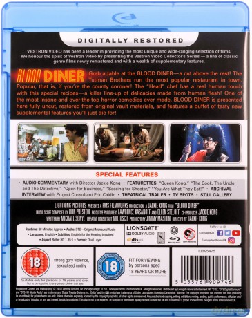 Blood Diner (Vestron) (Krwawa wieczerza) [Blu-Ray]