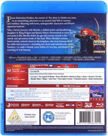 Brave (Merida Waleczna) [Blu-Ray 3D]+[Blu-Ray]