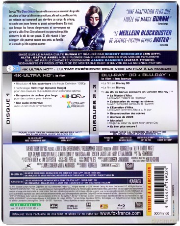 Alita: Battle Angel (steelbook) [Blu-Ray 4K]+[Blu-Ray 3D]+[Blu-Ray]
