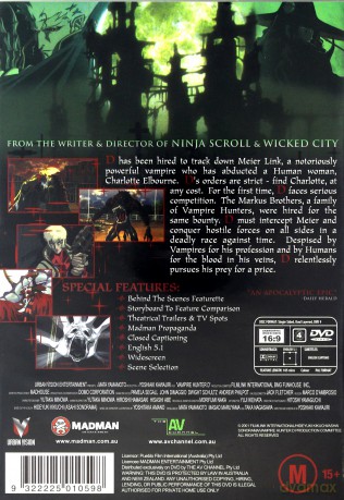 Vampire Hunter D: Bloodlust (Żądza Krwi) [DVD]