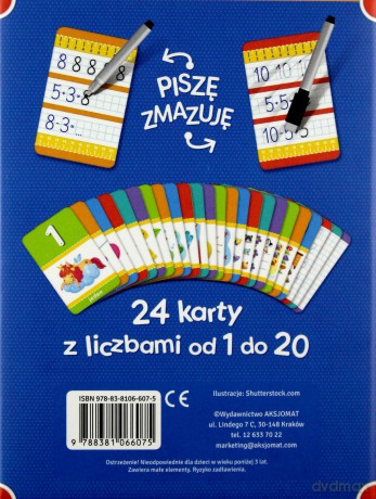 Cyferki. Karty edukacyjne z pisakiem 5+ [KSIĄŻKA]