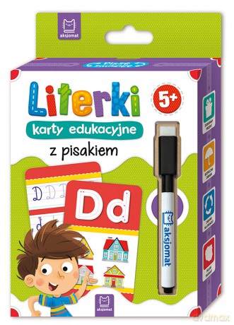 Literki karty edukacyjne z pisakiem 5+ [KSIĄŻKA]