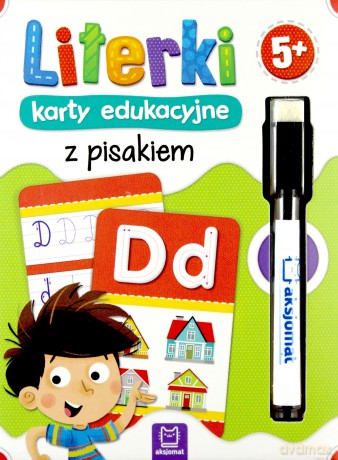 Literki karty edukacyjne z pisakiem 5+ [KSIĄŻKA]