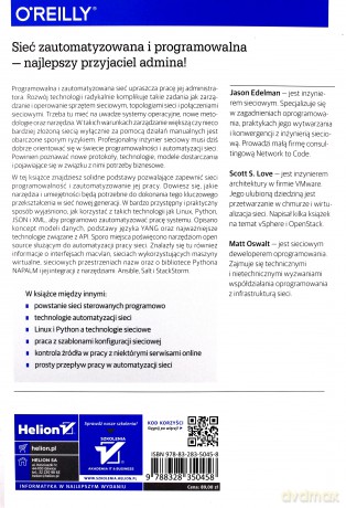 Programowalność i automatyzacja sieci. Poradnik inżyniera sieci następnej generacji - Jason Edelman, Scott S. Lowe, Matt Oswalt [KSIĄŻKA]