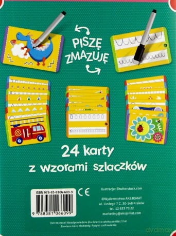 Szlaczki. Karty edukacyjne z pisakiem 5+ [KSIĄŻKA]