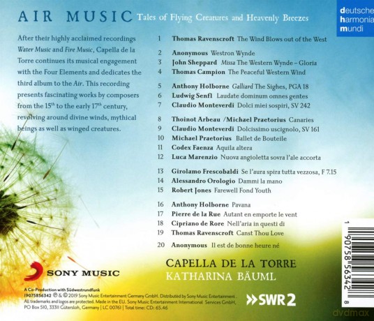 Capella de la Torre: Air Music [CD]