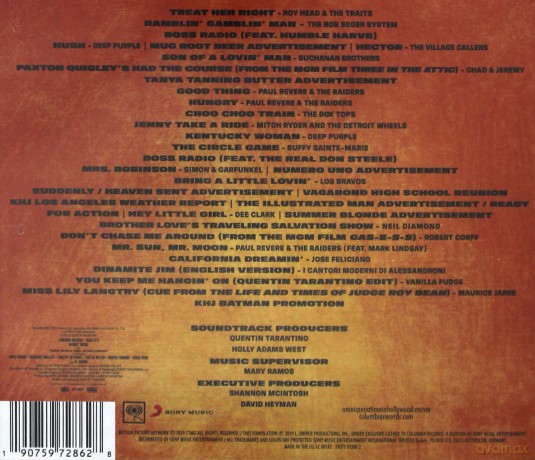 Quentin Tarantino's Once Upon a Time in Hollywood soundtrack (Pewnego razu w Hollywood) [CD]