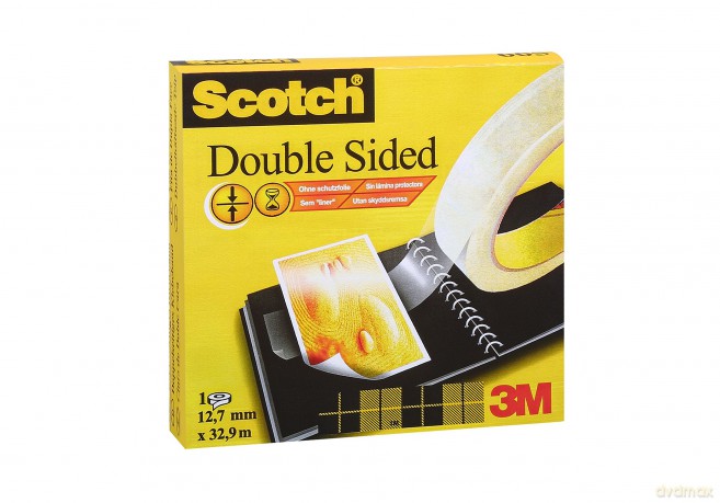 3M Post-it - Nastro Biadesivo Scotch Permanente Senza Liner 12mmx33m