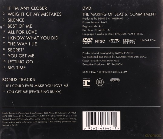 Seal: 6: Commitment [CD]+[DVD]