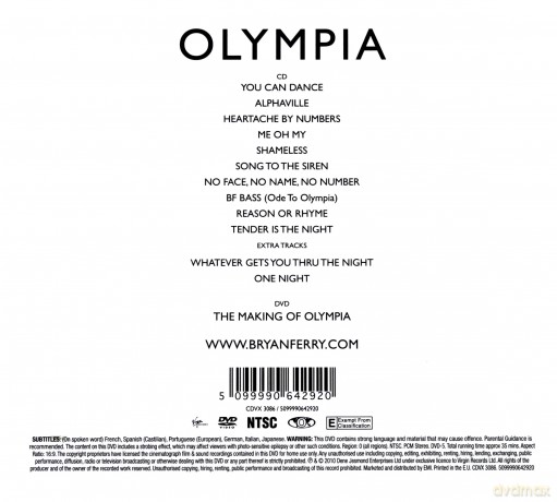Bryan Ferry: Olympia [CD]+[DVD]