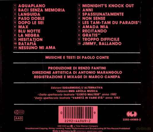 Paolo Conte: Aguaplano [2CD]