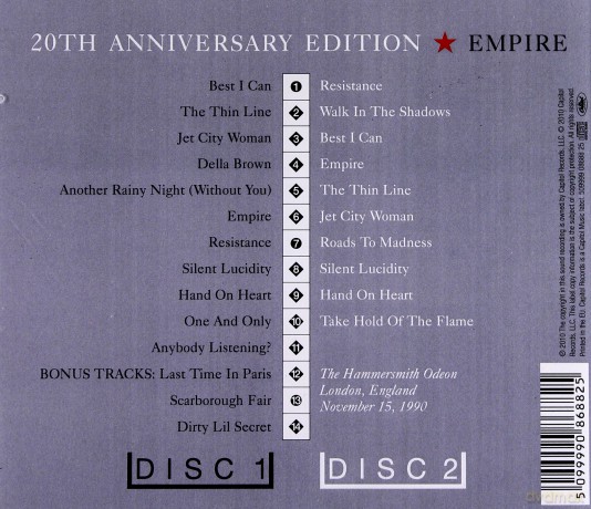 Queensryche: Empire-20th Anniversary Edition [2CD]